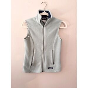 Patagonia Synchilla Fleece Vest Womens XS Light Blue Full Zip Sleeveless Jacket
